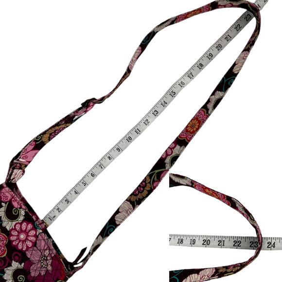 Vera Bradley Mod Floral Pink Quilted Hipster Crossbody Messenger Shoulder Bag Co - Picture 12 of 15